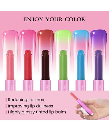 DAGEDA Tinted Lip Balm - Hydrating Color Changing Lipstick Glossy Lip Plump Balm Lightweight & Non-Greasy - Shop Now for International Shipping - Buy Online on GoSupps.com