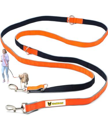 Dog lover multifunction leash (6 in 1) Adjustable dog leash 3m for clinging reflecting with 3 rings for medium and large dogs - leather leash double -line shoulder line and sports line in one - Buy Online on GoSupps.com