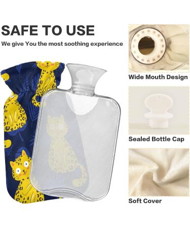 Mnsruu Cartoon Cat Hot Water Bottle 2L - Soft Cover - Perfect Gift for Women & Kids - Ideal for Christmas - Buy Online on GoSupps.com