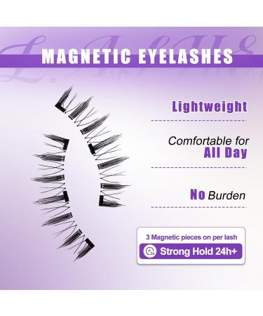 Magnetic Eyelashes with Applicator - No Glue Reusable Lightweight & Soft | 2 Pairs of Wispy Styles by Wendy Lashes (KS02/XM1 - Buy Online on GoSupps.com