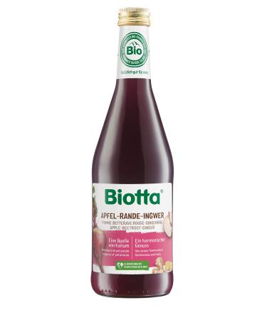 Biotta Apple Beetroot and Ginger Juice | Organic | Natural source of Potassium | Contribute to the normal maintenance of normal blood pressure | Not from concentrate | 500ml