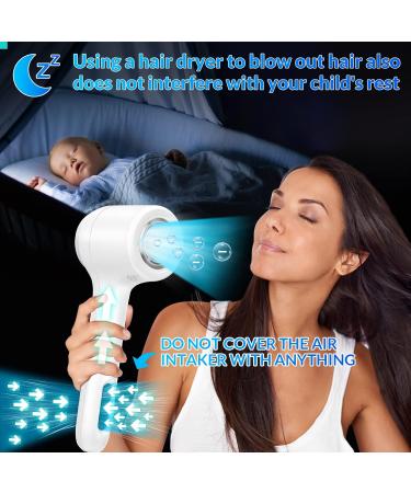 Ionic Hair Dryer Chignon Hair Blow Dryer 1600W Lightweight Fast Drying with 2 Concentrator Nozzles 3 Temperature /2 Speed for Home Travel - Buy Online on GoSupps.com