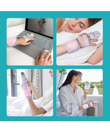 Adjustable Metacarpal Splint Brace - Two Finger Straightener for Right & Left Hand (Pink) - Shop Now for International Shipping - Buy Online on GoSupps.com