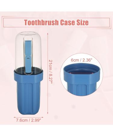 VOCOSTE Lightweight Travel Toothbrush Case - Durable Plastic Holder for Travel & Business Blue - 2.99 x 2.83 x 8.27 - Buy Online on GoSupps.com