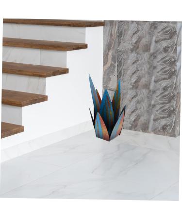 COHEALI 1 Set Ornament Floor Trim Decor Metal Art Outdoor Iron Flower Art Flower 3D Windmill Blue 24X12cm - Buy Online on GoSupps.com