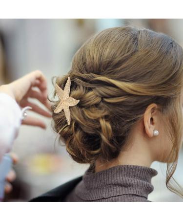 4-Piece Metal Starfish Hair Clips for Women - Beach Hair Pins Accessory - Buy Online on GoSupps.com