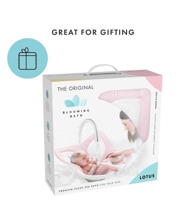 Blooming Bath Lotus - Plush Minky Baby Sink Cushion | Original Washer-Safe Flower Seat for Newborns in Pink/White/Gray - Buy Online on GoSupps.com