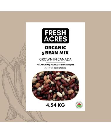 Organic Bean Mix Canadian Grown Bulk Dry 4.54 Kg Fresh Acres - Buy Online on GoSupps.com