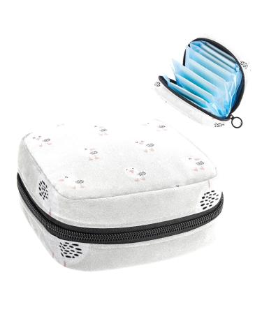 Sanitary Napkin Storage Bag Menstrual Cup Pouch Girls Travel Small Makeup Sanitary Pads Organizer Cartoon Animal Seagull Lovely Design9942