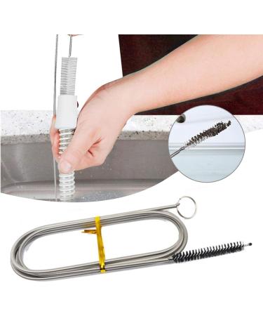 Drain Clog Remover Long Flexible Refrigerator Scrub Brush Kettle Spout Brush Pipe Cleaners Cleaning Brush Cleaning Tool Stainless Steel 200cm - Buy Online on GoSupps.com