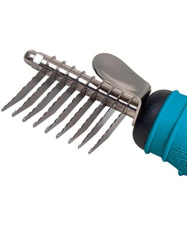 Master Grooming Tools Steel 9-Blade Dematting Pet Comb with Rubber Handle - Buy Online on GoSupps.com
