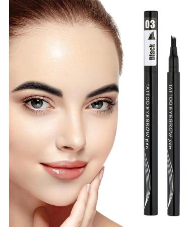 Multi-Fork Eyebrow - Multi-Fork Pencils for Realistic Eyebrow Makeup Young Girls Beauty Products for Gathering Working Traveling Dating Home Littryee 3# Black - Buy Online on GoSupps.com