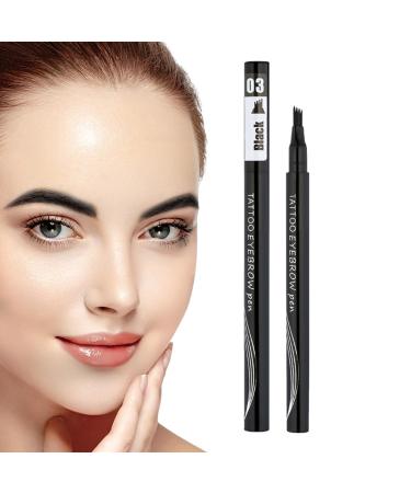 Brow Definers - Eyebrow Contouring Sweatproof Pencil - Eyebrow Contouring Supplies for Working Home Traveling Dating Gathering Shakven 3# Black