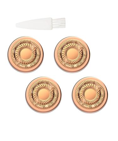 Gominyuf facial hair remover replacement heads compatible with finishing touch flawless generation 2 facial hair remover including cleaning brush 4 pieces