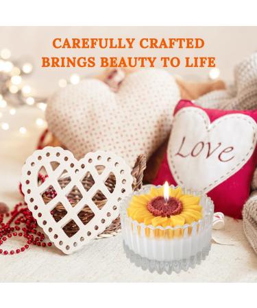 Buy Yellow Sunflower Candle in Glass Jar - Lilac Scented Perfect Home Decoration & Gift for Christmas & Thanksgiving - Buy Online on GoSupps.com