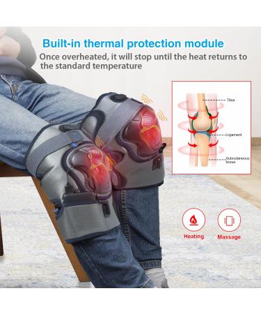 HONGJING Heated Knee Massager Brace Wrap - Pain Relief & Relaxation for Knee | Buy 1 Pair Online - Buy Online on GoSupps.com