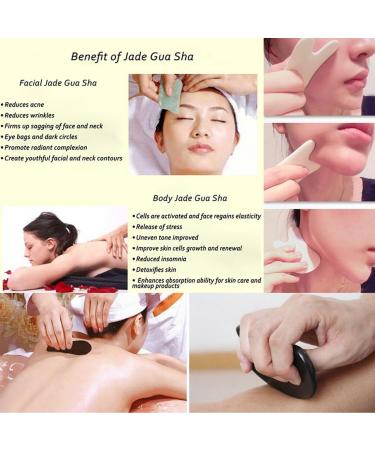 JOVIVI Gua Sha Scraping Massage Tool Set - Rose Quartz & Aventurine Wing-Shaped Guasha Board for Spa & Wellness - Buy Online on GoSupps.com