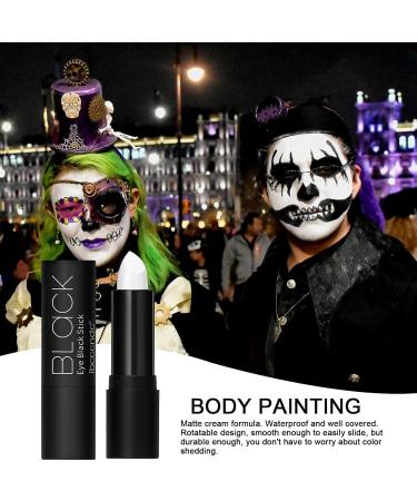 Drip Stick Eyeblack Sporting Eye Stick Football Colored Eye Black | Cream Sporting Face Paint for Baseball Softball Football Professional Halloween SFX Makeup Cosplay Pochy Black Eye Cream White - Buy Online on GoSupps.com