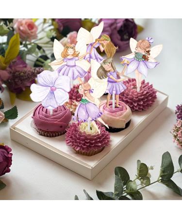 Purple Fairy Party Cupcake Toppers Fairies Party Cupcake Toppers 24Pcs Fairy Garden Party Cake Picks Fairy Tale Birthday Party Decorations for Fairyland Elf Baby Shower Supplies - Buy Online on GoSupps.com