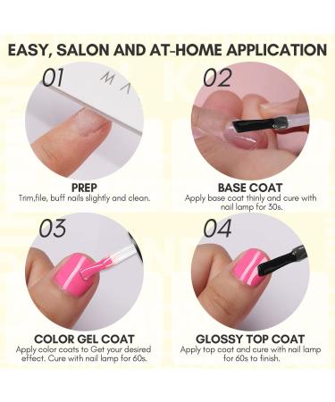 Makartt No Wipe Base and Top Coat - 2pcs 10ml High Glossy Nail Polish Top Coat Soak Off UV Gel Manicure Pedicure Home DIY Solon No Wipe Base and Top Coat Kit - Buy Online on GoSupps.com