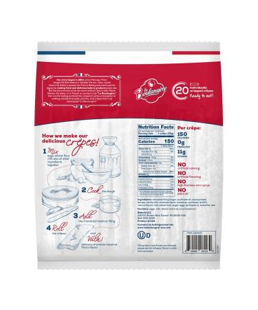 La Boulangere Chocolate Hazelnut Crepes - Individually Wrapped - Non GMO - 20-Count - Buy Online on GoSupps.com