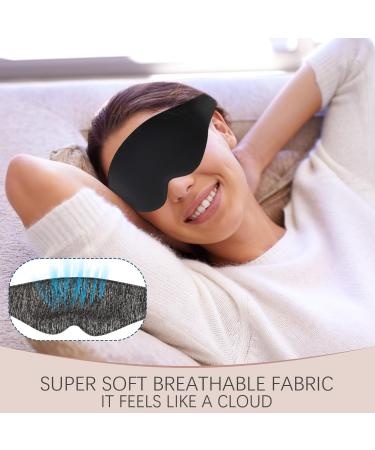 3D Sleeping Mask for Men & Women | Adjustable Travel Eye Mask | Zero-Pressure Memory Foam Blackout Eye Mask - Buy Online on GoSupps.com