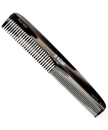 Kent 9T Graphite Fine Tooth and Wide Tooth Comb Detangler Hair Combs - Large Handmade and Saw-Cut Dressing Comb - Wet Hair Comb for Women and Durable Grooming Comb for Men Made in England