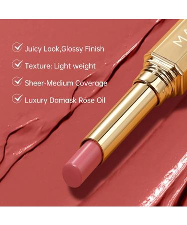 MAKI YIKA Pink Lipstick for Women - Moisturizing Glossy Tint Sheer Finish Lightweight Hydrating Balm (Z08 Icy Milk - Buy Online on GoSupps.com