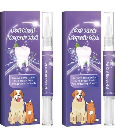 2Pcs Pet Oral Repair Gel 20g Pet Oral Repair Gel for Dogs Cats Pet Mint Breath Freshener Tooth Pen Removing Tartar Pet Toothpaste for Dog Cat - Buy Online on GoSupps.com
