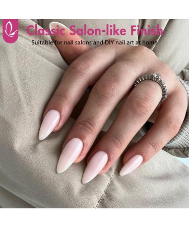300 PCS White Gel Nail Tips - Medium Almond & Stiletto Pre-Colored Press-On Nails Kit DIY Nail Art in 15 Sizes - Sturdy Gel Tips for Perfect Nails - Buy Online on GoSupps.com