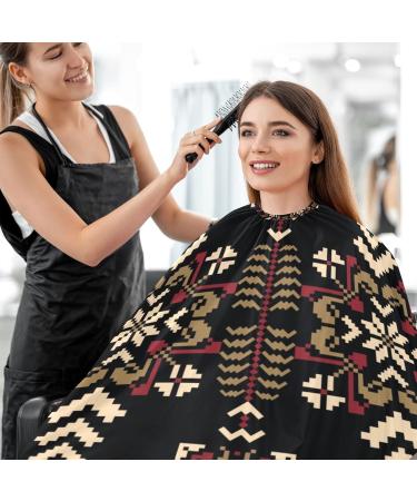 Waterproof Barber Cape - Vintage Black Cheetah Haircut Bib for Men & Women | Durable Unisex Hair Cutting Cape - Buy Online on GoSupps.com