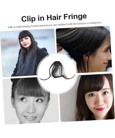 POPETPOP Piece Scisors Scissors Clip in Hair Bangs Brown Wig with Bangs Black Ponytail Wig Human Hair Clip in Extensions French Hair Pin Cosplay Curtain Upper Clip Bang Clip Miss Tassel medium Black - Buy Online on GoSupps.com