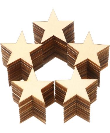 300 Wooden Stars Shapes - 1 Inch Unfinished Wood Cutouts for Crafts, Christmas Party, Wedding Decor - Buy Online on GoSupps.com