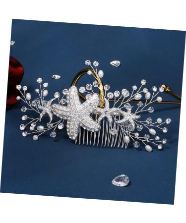 Didiseaon Starfish Hair Comb Hair Comb Pearl Headpiece Star Hair Comb Accessory Rhinestone Headpiece Mermaid Hair Comb Brides Blue Hair Comb Vintage Banquet Manual Hair up Alloy - Buy Online on GoSupps.com