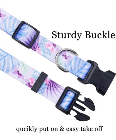 Shop Mihqy Adjustable Dog Collar - Soft & Comfortable Bohemian Design for All Sizes | Monstera Flower Pattern - Buy Online on GoSupps.com