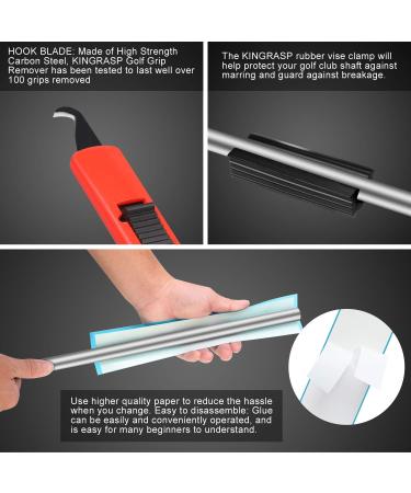 Lehui KINGRASP Golf Grip Kit - Professional Quality Regripping Set with Hook Blade, 13 Grip Tape Strips, Rubber Vise Clamp, and Golf Knife - Buy Online on GoSupps.com