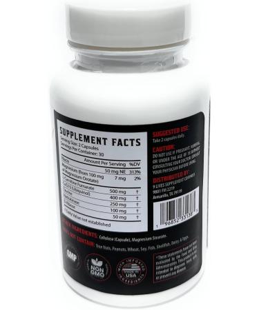 Buy NINE LIVES Lions Heart Daily Life Supplement | CoQ10 Magnesium L-Carnitine & More | International Shipping Available - Buy Online on GoSupps.com