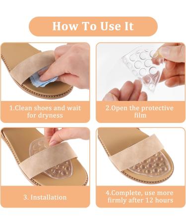 Buy 2 Pairs Women's Metatarsal Pads - Anti-Slip High Heel Inserts & Comfort Cushions (Black + Transparent - Buy Online on GoSupps.com