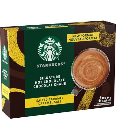 SIGNATURE HOT CHOCOLATE Salted Caramel Single-serve Sachets Prepared in Canada Rainforest Alliance Sustainably Sourced Cocoa No Artificial Flavours Colours Or Sweeteners - Buy Online on GoSupps.com