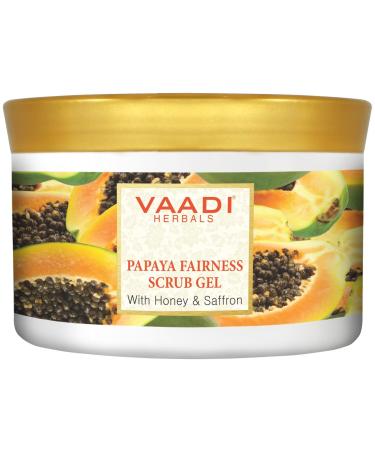 Vaadi Herbals Papaya Fairness Scrub Gel with Honey and Saffron - 500g