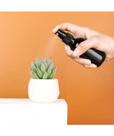 Yonkan 2oz Glass Spray Bottles with Black Fine Mist Sprayer - Pack of 12 | Small Clear Bottles for Essential Oils, Beauty, Hair & Cleaning - Buy Online on GoSupps.com