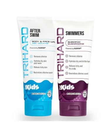 TRIHARD Kids' Chlorine Removal Kit Swim Shampoo & Body Wash | Hydrating & Gentle for Sensitive Skin Safe for All Hair Types