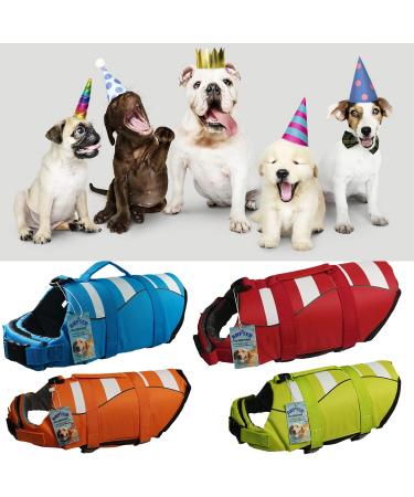 Wallpage Dog Swimming Vest - Adjustable Bathing Suit for Small to Large Dogs - M Size Blue | LifeSaver Pet Vest with Handle - Buy Online on GoSupps.com