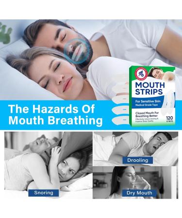 120pcs Mouth Tape for Sleep - Reduce Snoring & Improve Nose Breathing - Buy Online on GoSupps.com