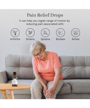 Pain Relief Drops with Camphor & Menthol | Fast-Acting Arthritis Rub for Joint & Muscle Pain Relief | 30ml Quick Dry Formula - Buy Online on GoSupps.com