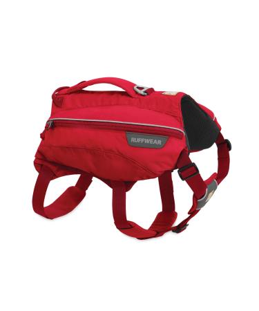 Ruffwear, Singletrak Dog Pack, Hiking Backpack with Hydration Bladders, Red Currant, Small Small Red Currant