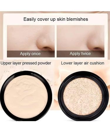 2-in-1 Full Coverage Air Cushion Foundation Set (Natural) - Concealer, Pressed Powder, Liquid Foundation - Buy Online on GoSupps.com