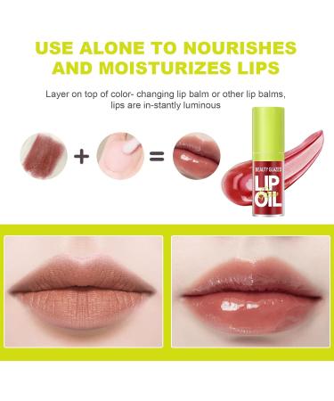LOPHE Plumping Lip Oil Makeup Lip Gloss Crystal Jelly Lip Care Oil Long Moisturizing Lip Gloss Tinted Lip Oil Non-Sticky FInish High-Shine 12 Hours Hydrating Dark Liquid Lipsticks(Red) - Buy Online on GoSupps.com