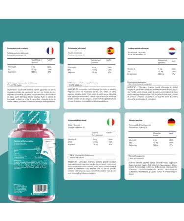 Novomins Zinc & Magnesium Gummies Sugar Free Supports Muscle & Bone Health Energy & Metabolism with Vitamin B6 High Dose Magnesium & Zinc Supplement Gluten Free - Buy Online on GoSupps.com