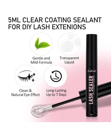 Lash Sealant for Eyelash Extensions | Long-Lasting Overnight Sealer | 5ml Clear Lash Coat for Cluster Lashes - Buy Online on GoSupps.com